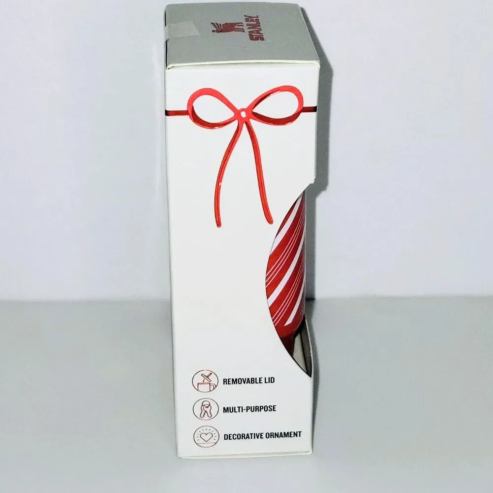 STANLEY Keychain Mini Quencher H2.0 Tumbler Ornament Limited Ed. Candy Cane NEW